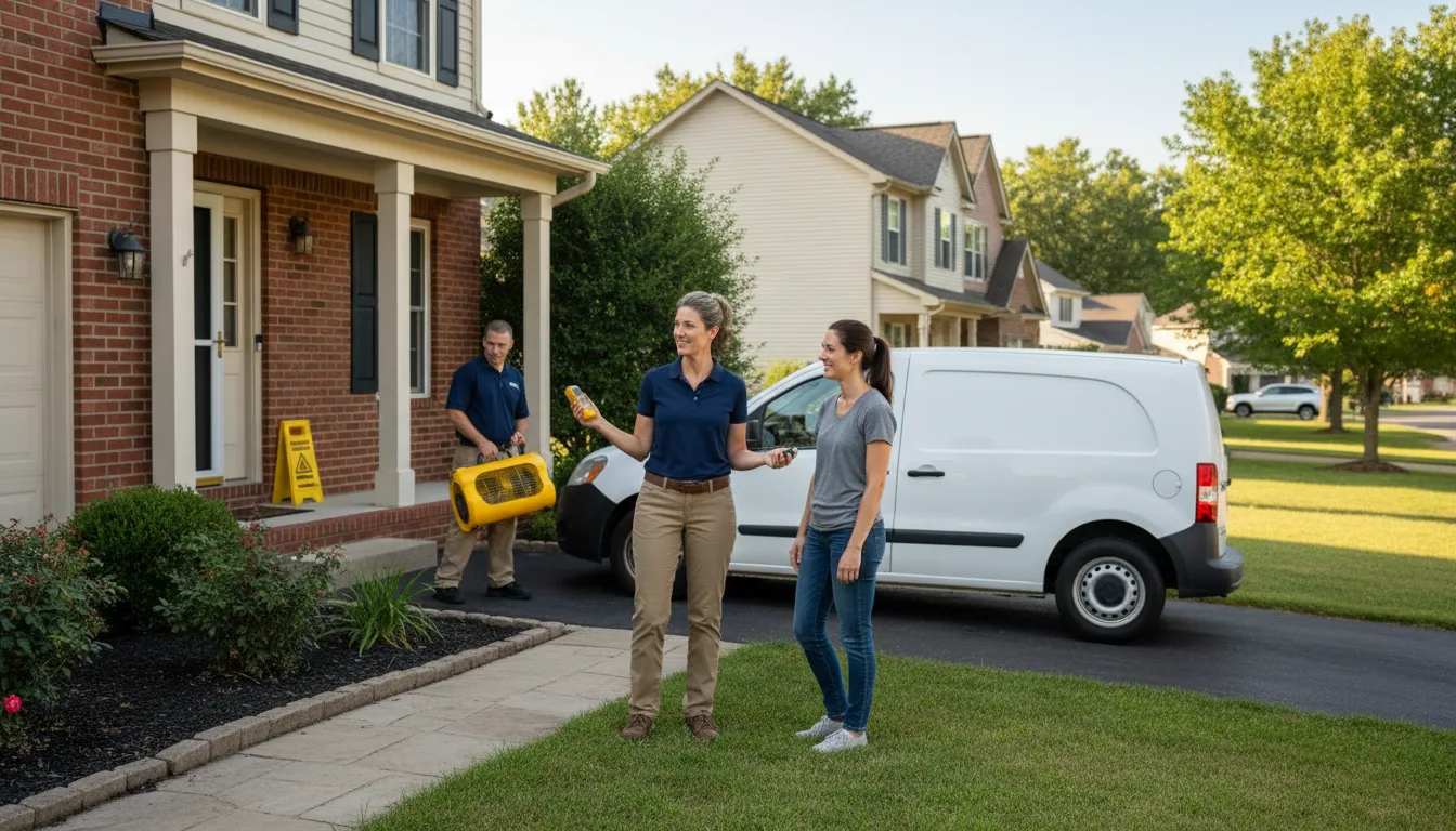 Residential water damage restoration in Cordova, IL